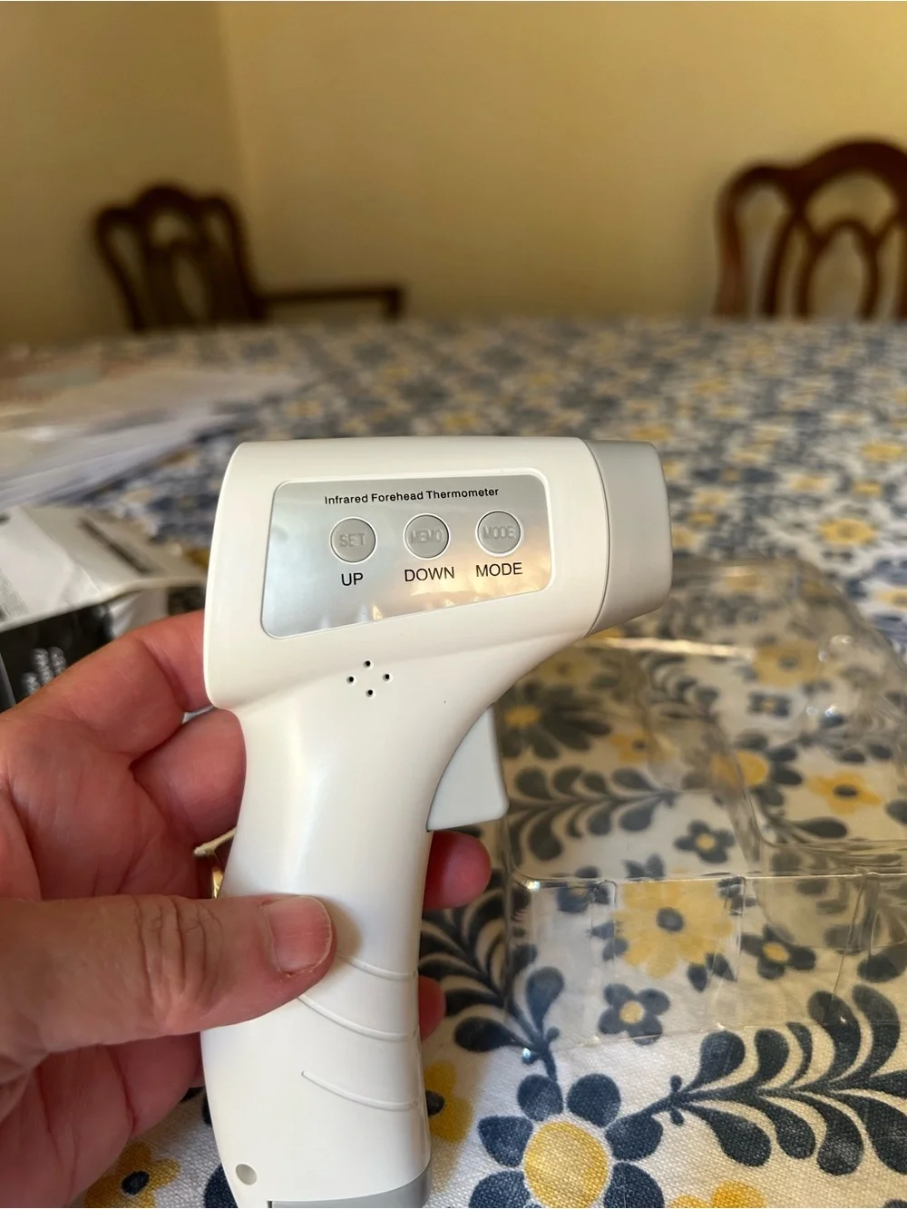 Non-Contact Infrared Forehead Thermometer — White
